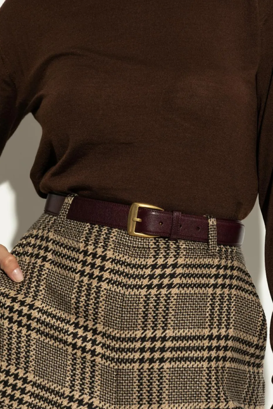 Saint Laurent BORDO Skórzany pasek