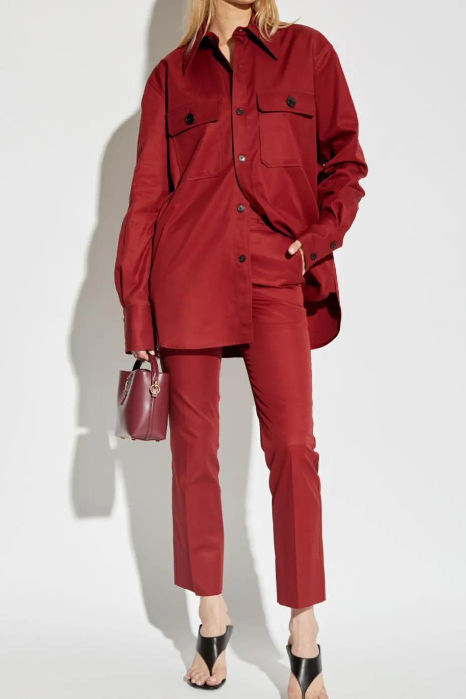 Saint Laurent BORDO Spodnie w kant