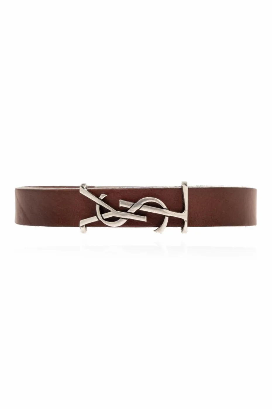 Saint Laurent BRĄZOWY Bransoleta z logo