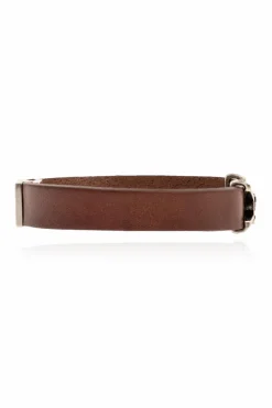 Saint Laurent BRĄZOWY Bransoleta z logo