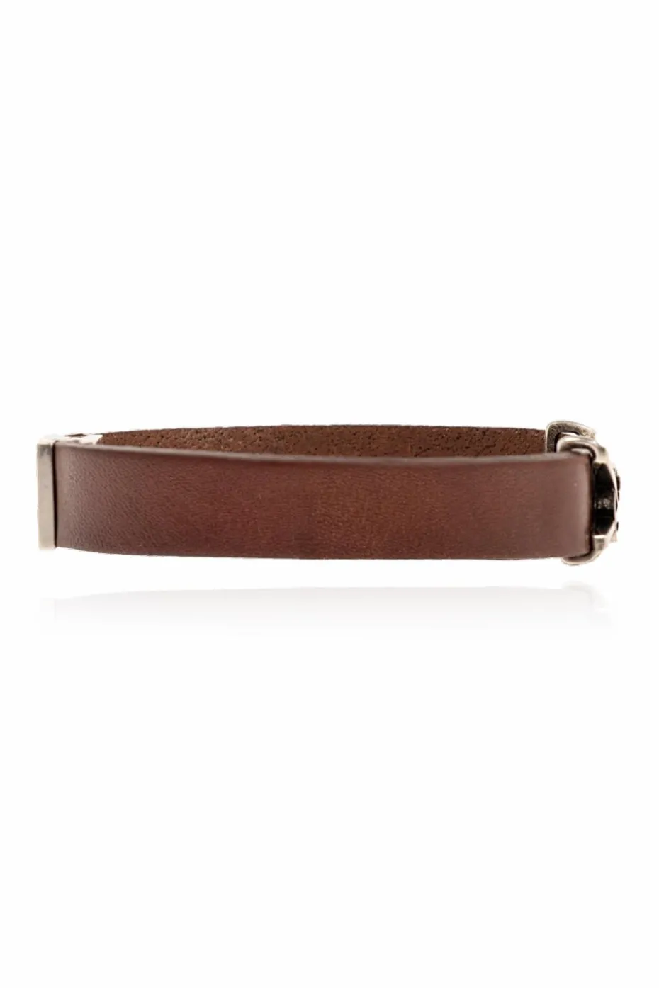 Saint Laurent BRĄZOWY Bransoleta z logo