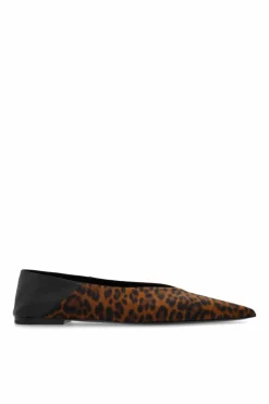 Saint Laurent BRĄZOWY Buty z motywem zwierzęcym