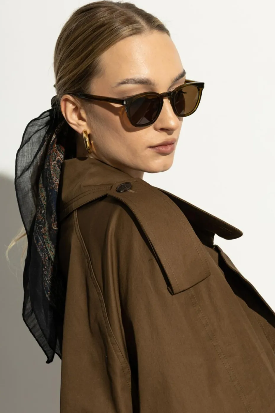 Saint Laurent BRĄZOWY Okulary przeciwsłoneczne `SL 28`