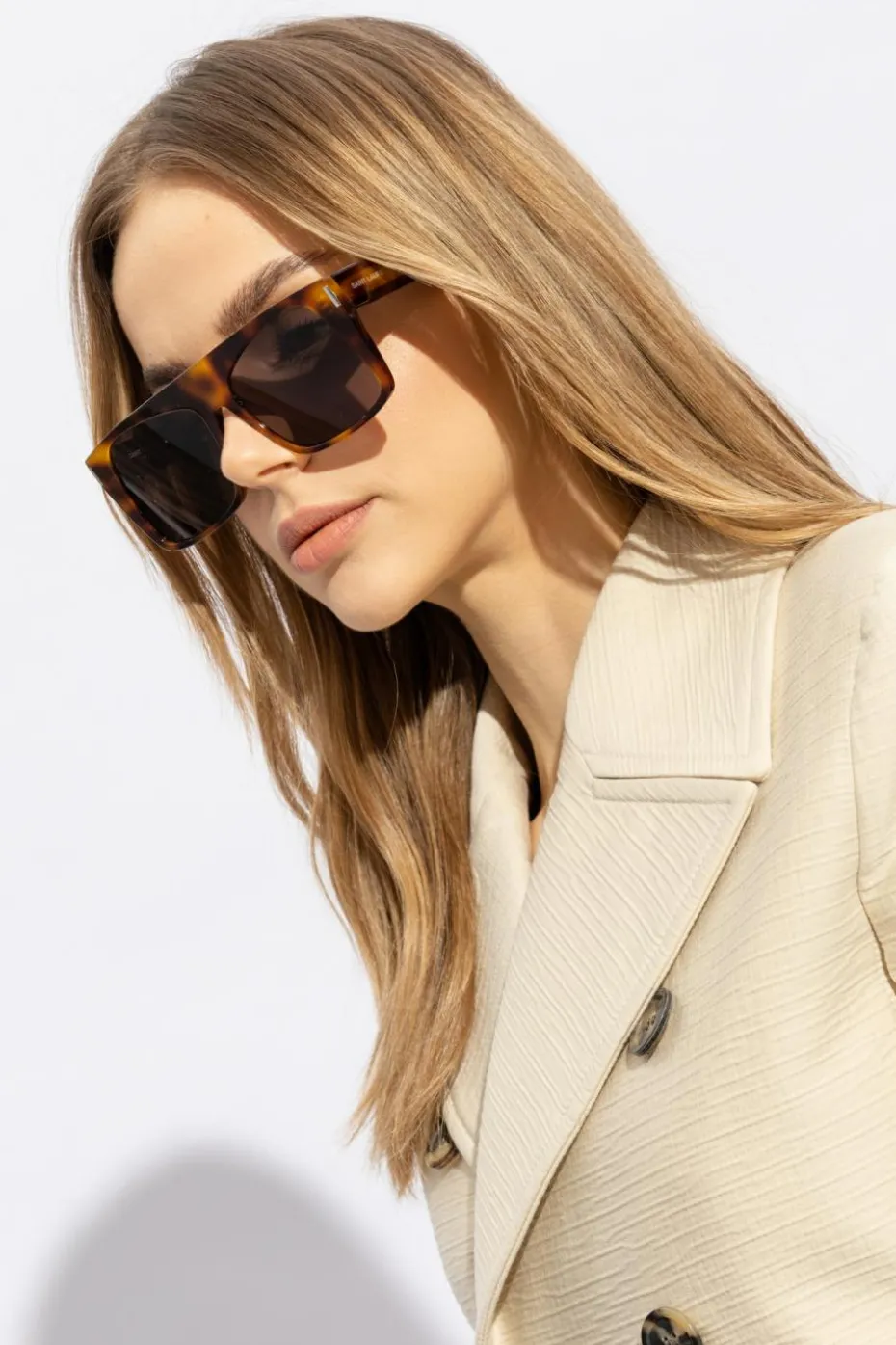 Saint Laurent BRĄZOWY Okulary przeciwsłoneczne ‘SL M136’
