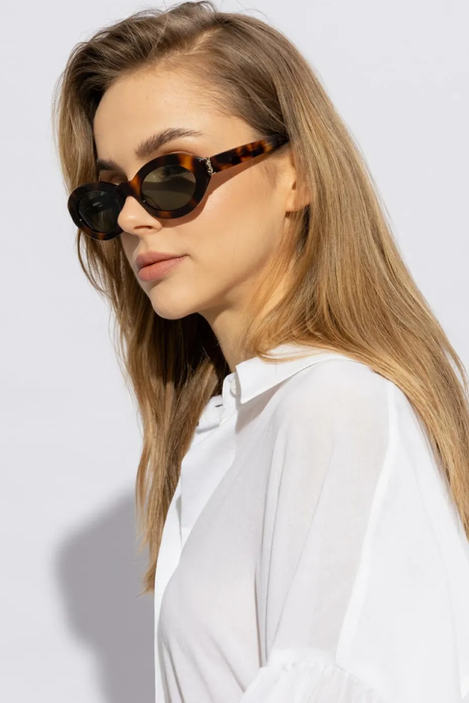 Saint Laurent BRĄZOWY Okulary przeciwsłoneczne ‘SL M136’