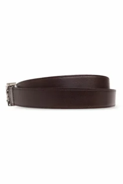 Saint Laurent BRĄZOWY Skórzany pasek