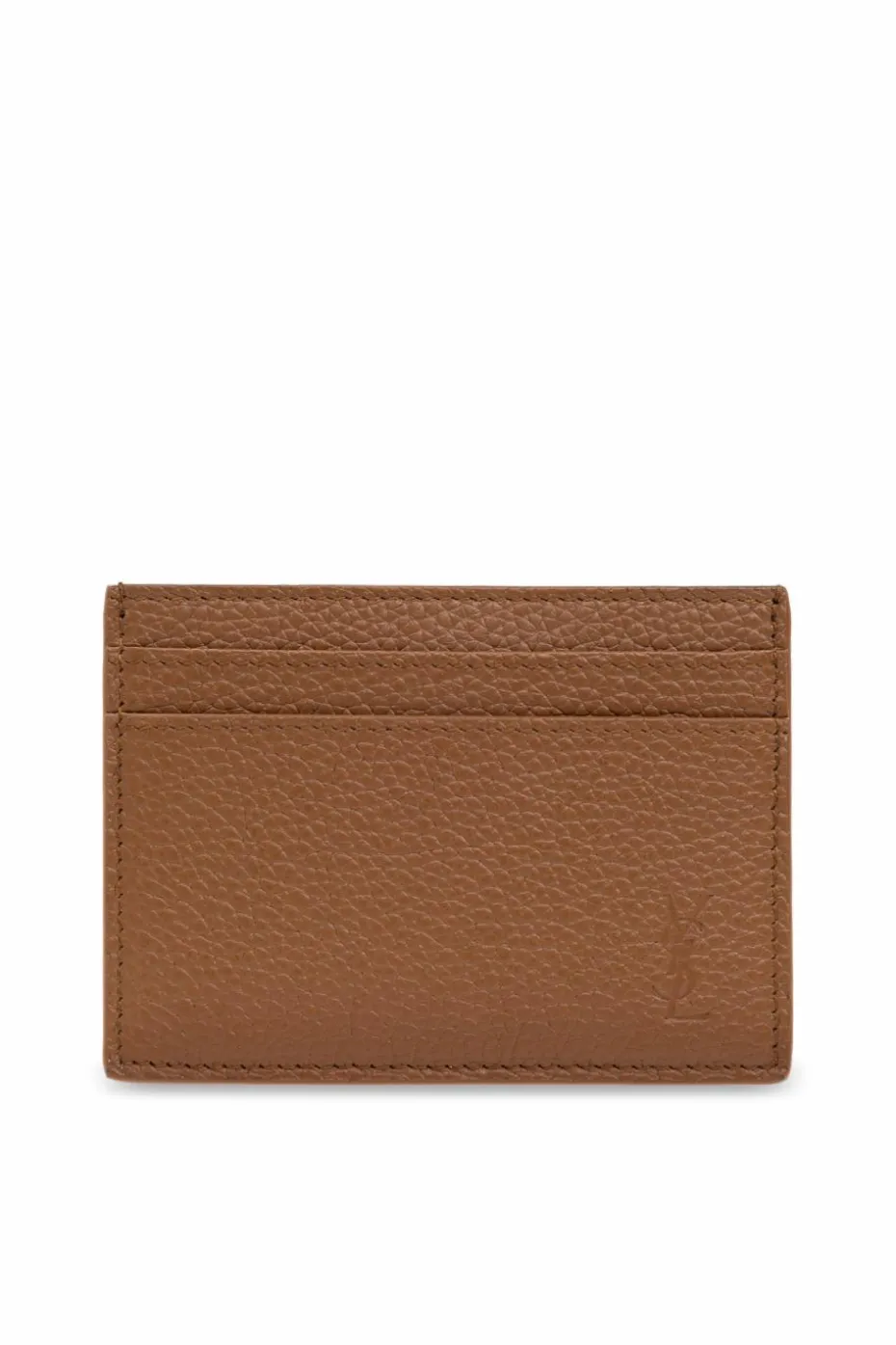 Saint Laurent BRĄZOWY Skórzane etui na karty