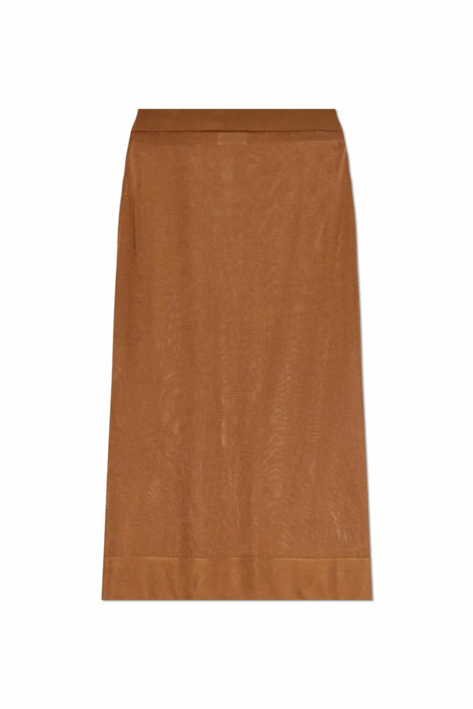 Saint Laurent BRĄZOWY Spódnica z gumą w pasie
