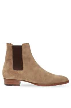 Saint Laurent BRĄZOWY Sztyblety na obcasie 'Wyatt'