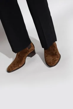 Saint Laurent BRĄZOWY Sztyblety ‘Wyatt’