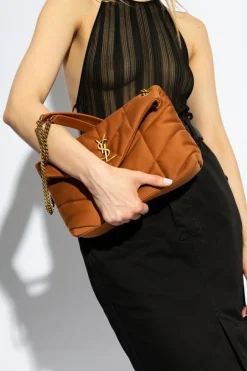 Saint Laurent BRĄZOWY Torba na ramię `LouLou Small`
