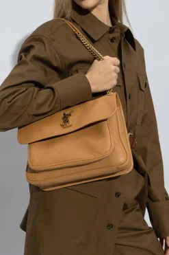 Saint Laurent BRĄZOWY Torba na ramię ‘Niki Medium’
