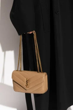 Saint Laurent BRĄZOWY Torba na ramię ‘Loulou Small’