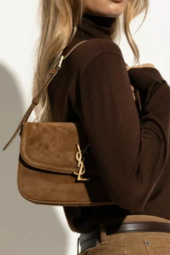 Saint Laurent BRĄZOWY Torba ‘Solferino Medium’