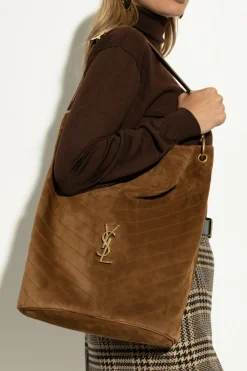 Saint Laurent BRĄZOWY Torba `Nikki Suple` typu `shopper`