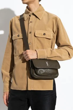 Saint Laurent BRĄZOWY Torba na ramię `Niki`