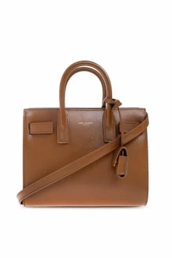 Saint Laurent BRĄZOWY Torba do ręki `Sac De Jour Nano`
