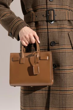 Saint Laurent BRĄZOWY Torba do ręki `Sac De Jour Nano`