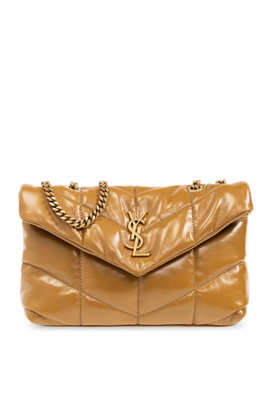 Saint Laurent BRĄZOWY Torba na ramię ‘Puffer Toy’