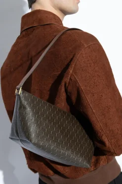 Saint Laurent BRĄZOWY Torba na ramię ‘Le Monogramme’