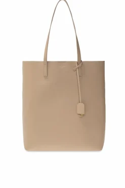 Saint Laurent BRĄZOWY Torba typu ‘shopper’ z logo