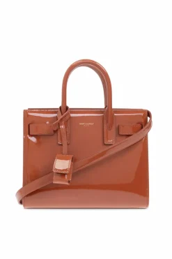 Saint Laurent BRĄZOWY Torba do ręki `Sac de Jour Nano`