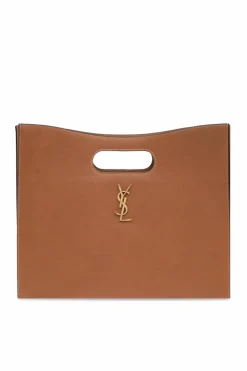 Saint Laurent BRĄZOWY Torba do ręki `Junon`