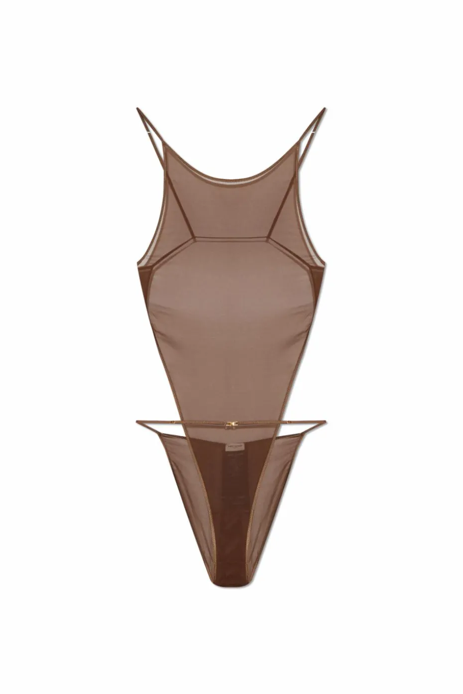 Saint Laurent BRĄZOWY Transparentne body