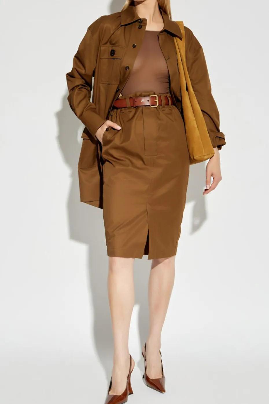 Saint Laurent BRĄZOWY Transparentne body