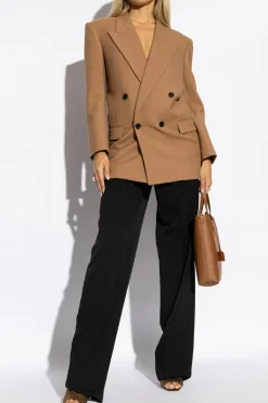 Saint Laurent BRĄZOWY Wełniana marynarka