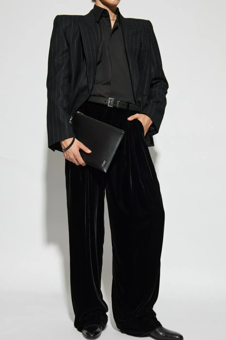 Saint Laurent CZARNY Bawełniana koszula