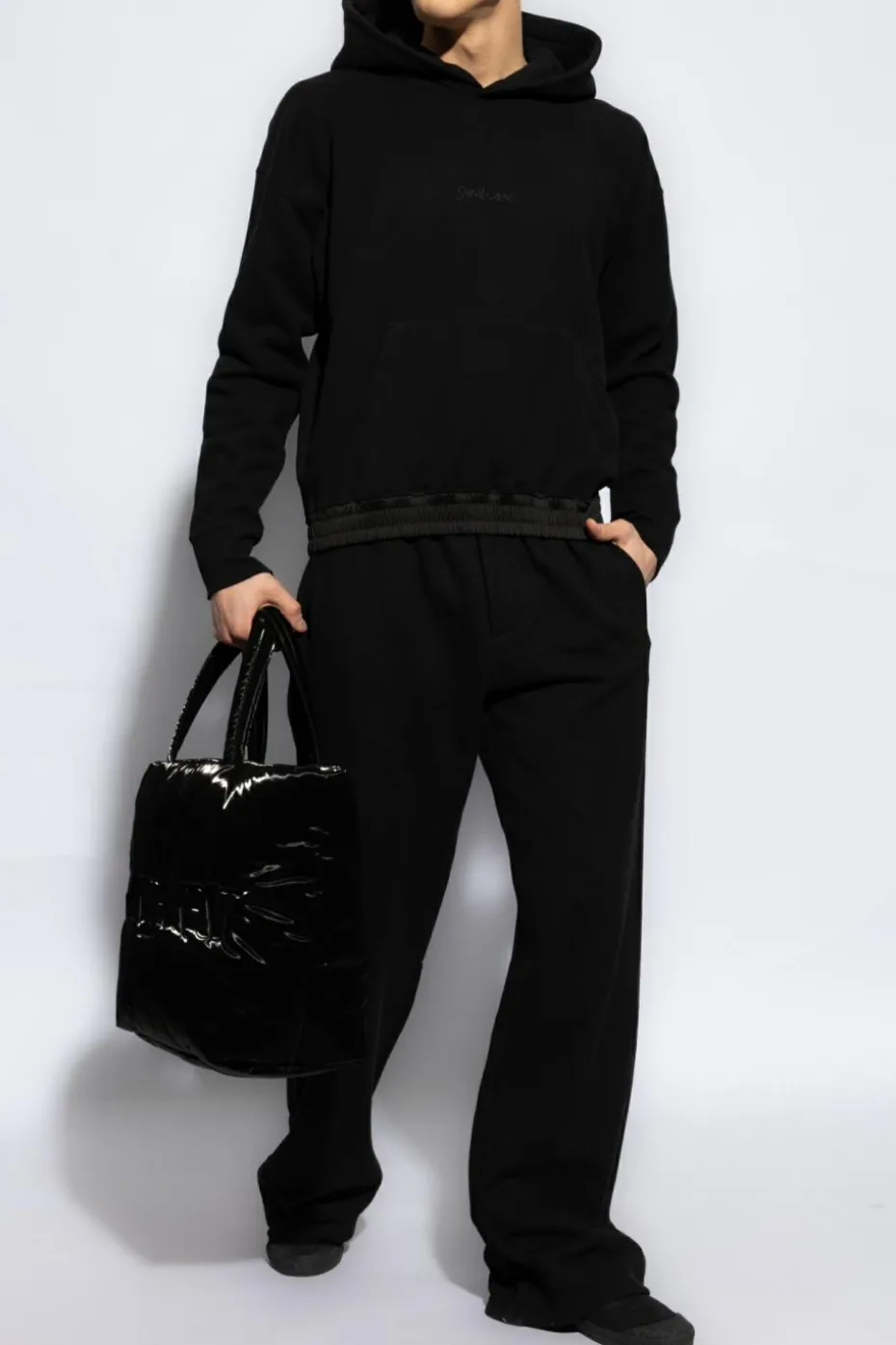Saint Laurent CZARNY Bluza z logo