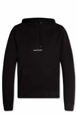 Saint Laurent CZARNY Bluza z kapturem