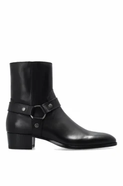 Saint Laurent CZARNY Botki ‘Wyatt’
