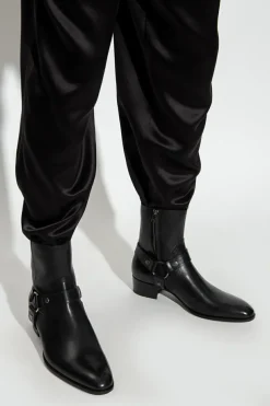 Saint Laurent CZARNY Botki ‘Wyatt’