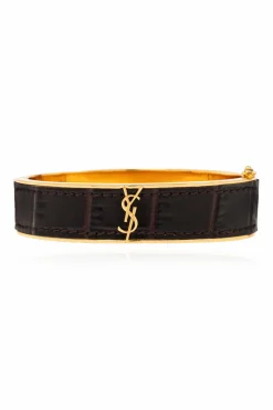 Saint Laurent CZARNY Bransoleta ‘Cassandre’
