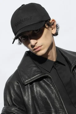 Saint Laurent CZARNY Czapka z daszkiem