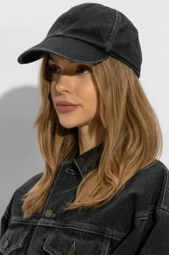 Saint Laurent CZARNY Czapka z daszkiem