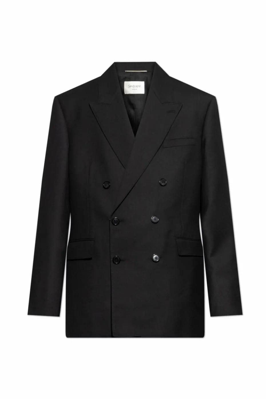 Saint Laurent CZARNY Dwurzędowa marynarka