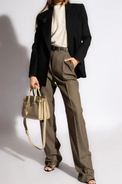 Saint Laurent CZARNY Dwurzędowa marynarka