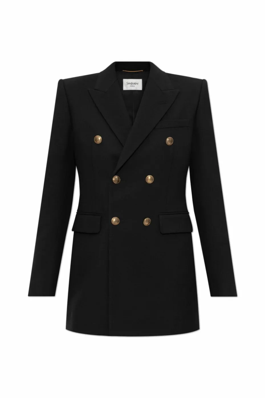 Saint Laurent CZARNY Dwurzędowa marynarka