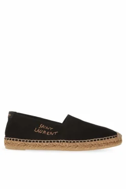Saint Laurent CZARNY Espadryle z logo