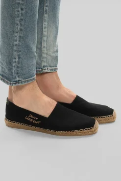 Saint Laurent CZARNY Espadryle z logo