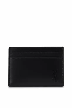 Saint Laurent CZARNY Etui na karty z logo