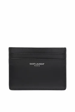 Saint Laurent CZARNY Etui na karty 'Monogram'