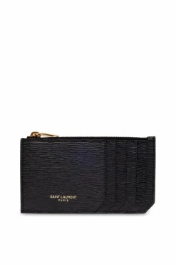 Saint Laurent CZARNY Etui na karty z logo