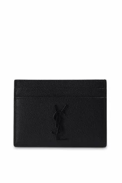 Saint Laurent CZARNY Etui na karty z logo