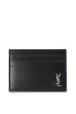Saint Laurent CZARNY Etui na karty z logo