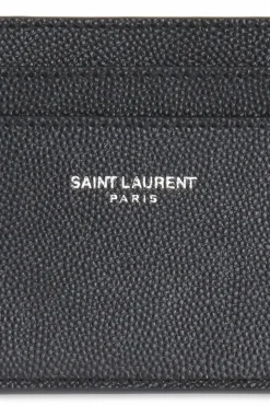 Saint Laurent CZARNY Etui na karty z logo