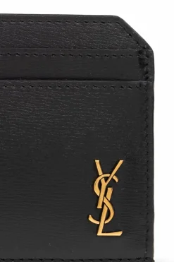 Saint Laurent CZARNY Etui na karty z logo